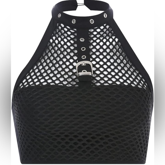 Goth Tank Crop Top Y2K Punk Shirt Gothic Tees for Women Or Girls - Picture 2 of 4